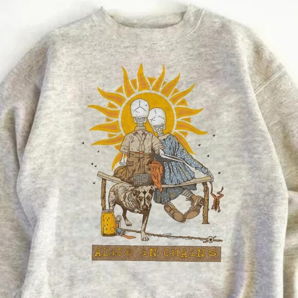 Vintage 90s Alice In Chains sweatshirt, Graphic Alice In Chains band unisex tee - Picture 2 of 4